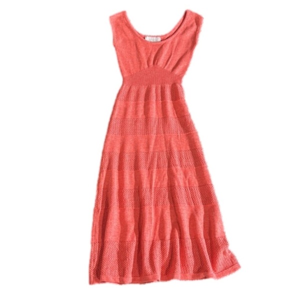 Victor Glemaud Womens Coral Crochet Eyelet Cotton Maxi Dress XS Resort Boho - Picture 2 of 11